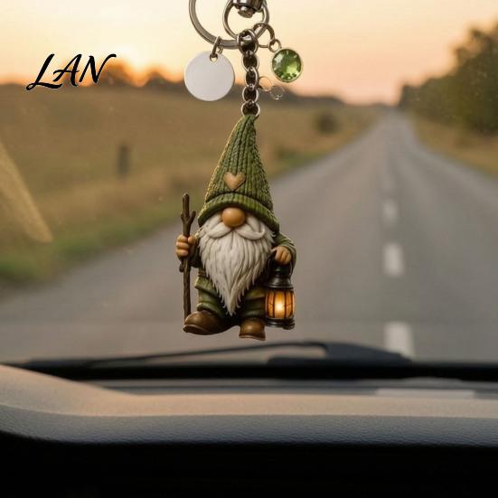 Travel Keychain Gnome with Inspirational Card, Still Hanging On, Keep Growing, Fine Healing Charm Your Path, Dwarf Key Ring for Bags Backpacks