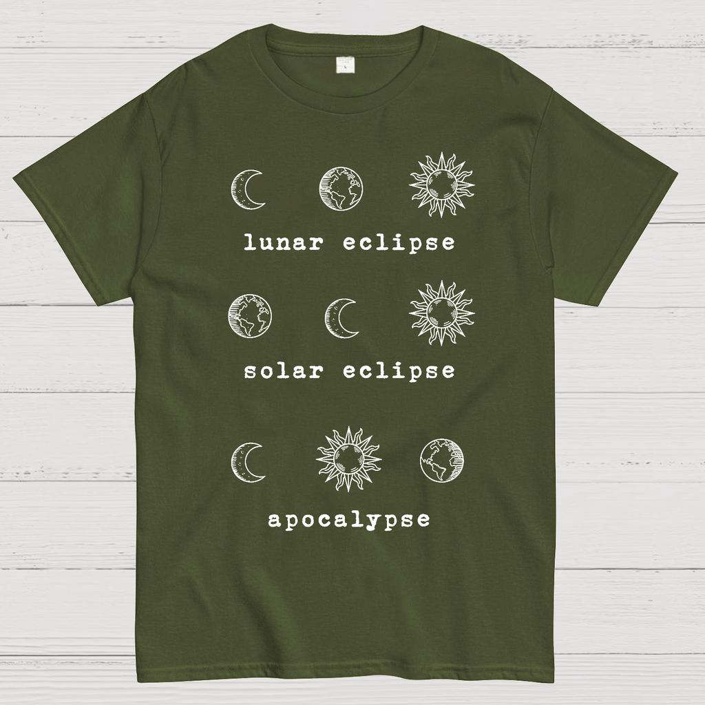 Lunar Eclipse Solar Eclipse Apocalypse Cotton Summer Casual Cool Loose T-Shirt