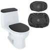 1 set Copri sedile WC in velluto elasticizzato Copri coperchio cassetta WC Cuscino WC Universale Lavabile Accessori Bagno Casa Hotel
