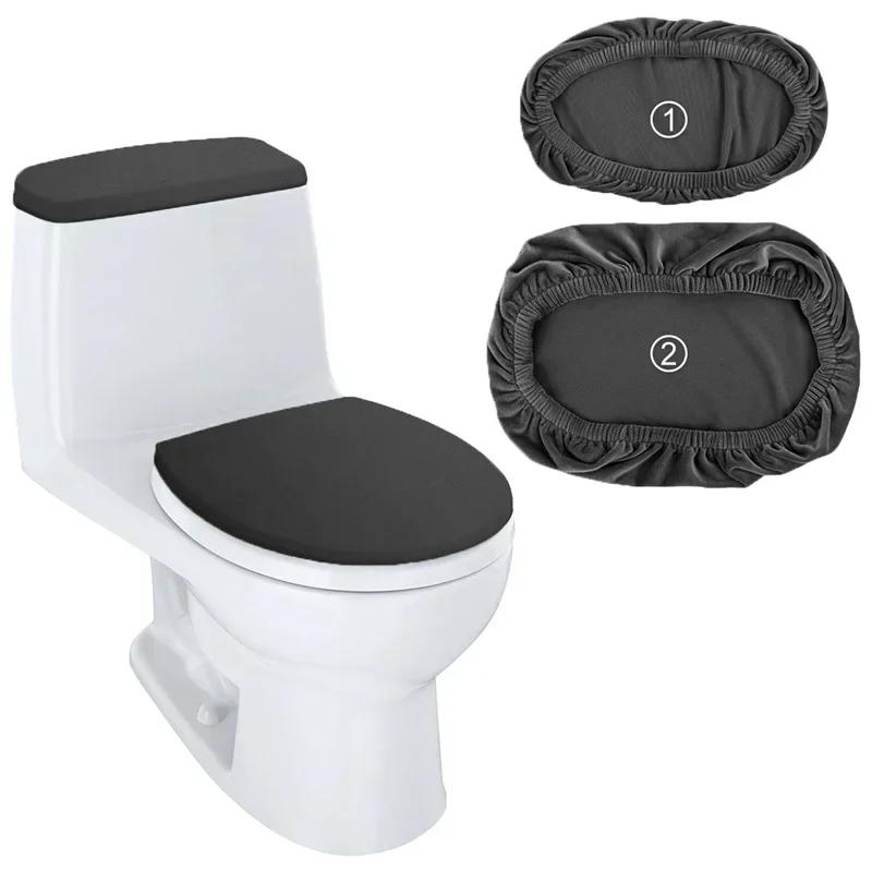 1 set Copri sedile WC in velluto elasticizzato Copri coperchio cassetta WC Cuscino WC Universale Lavabile Accessori Bagno Casa Hotel