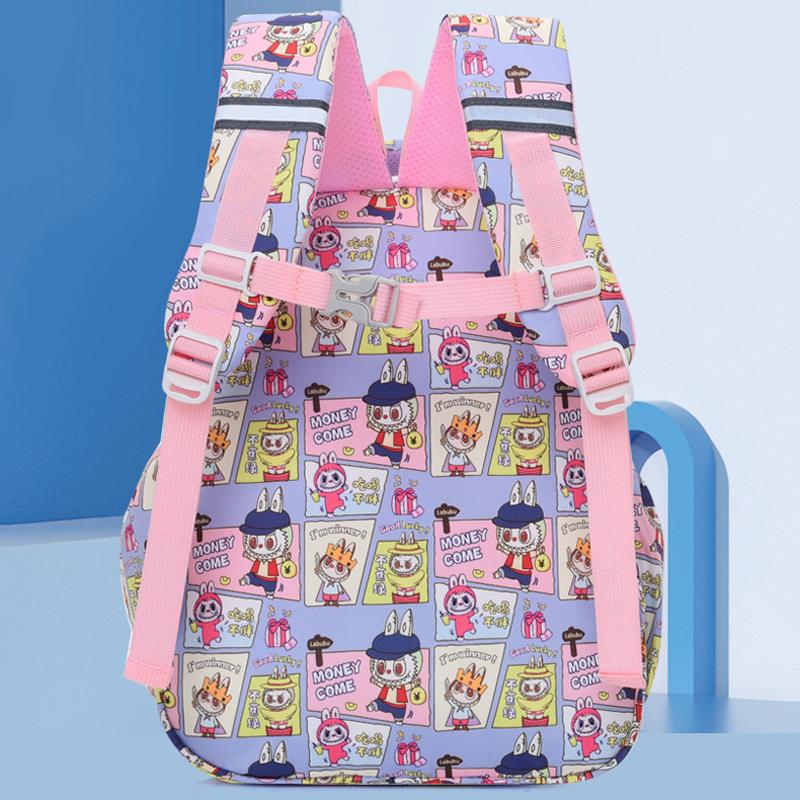 New Cute Children's Backpack Cartoon Printed LABUBU Children's Lightweight Waterproof and Wear-resistant Backpack CLE