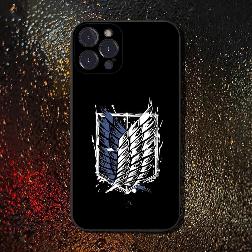 Attack On T-Titan Mikasa Phone Case For iPhone 16,15,14,13,12,11 Plus,Pro Max,XS,X,XR,SE,Mini,8,7,Soft Silicone Black Cover