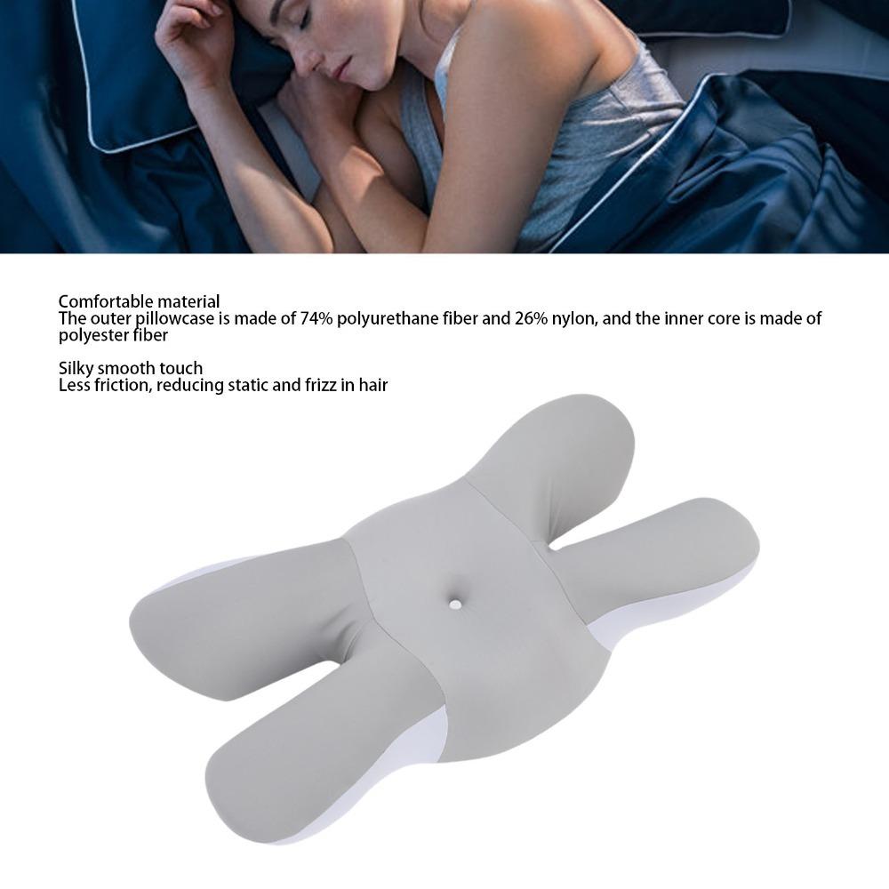 63x34x9cm Side Sleeper Pillow Blue Bed Pillow Ergonomic Neck Support Pillow for Back Sleepers