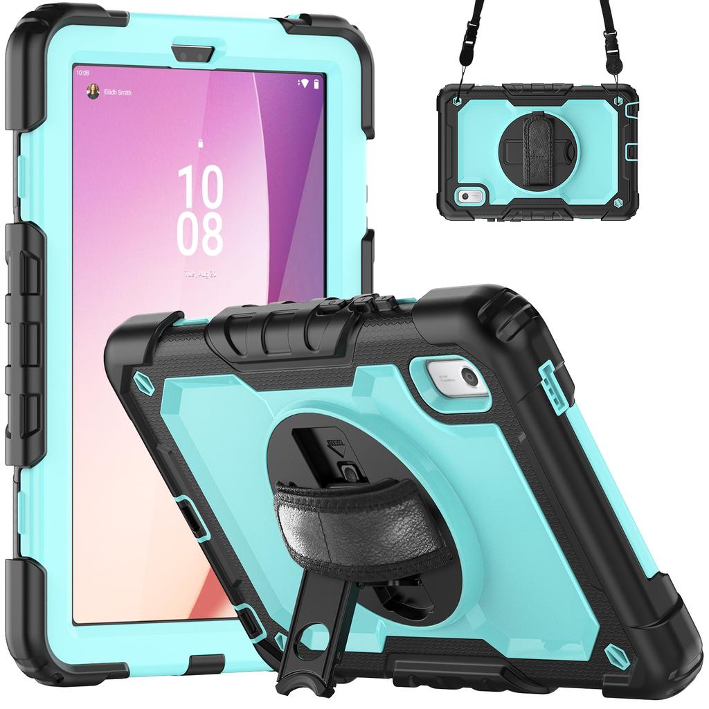 360 Rotatable Kickstand Armor Case for Lenovo M9 2023 9.0 Inch TB-310FU TB-310XU with Screen Protector Hybrid Cover Shockproof