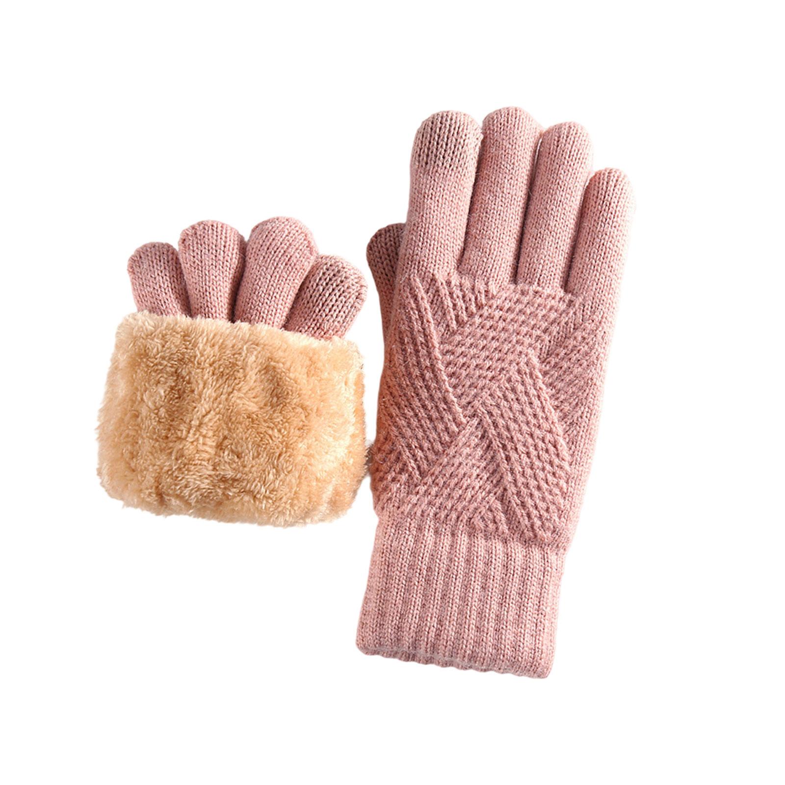 

Insulated Gloves With touch screens Functionality Double Knit Design Outdoor Winter Sports Ski Cycling Women Warm