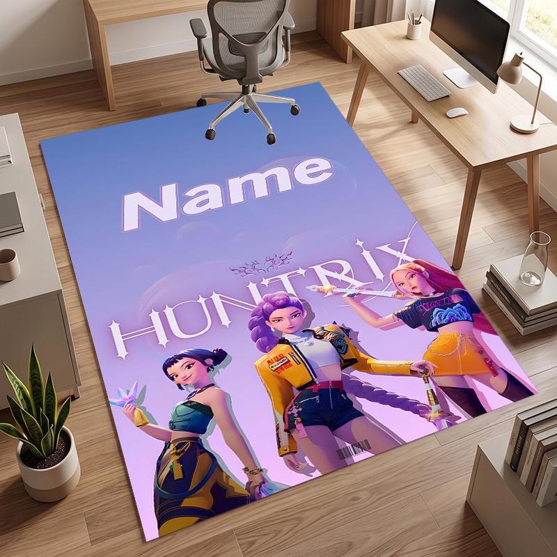 HUNTRIX (14) Personalized Name Office Carpet Stylish Decor for Living Room Bedroom Kitchen