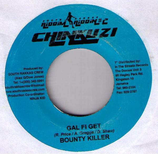 

7inch Record BOUNTY KILLER / BUGSY MALONE - Gal Fi Get / No Virgin NONE South Rakkas Cr 2006 Jamaica Reggae, Ska & Dub Used