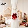 Festive Christmas Tree Ornaments Sequined Curtain Tieback, Sparkling Holder with Bedroom Window Treatment Hardware Bow, Decorative Drapery Holdback