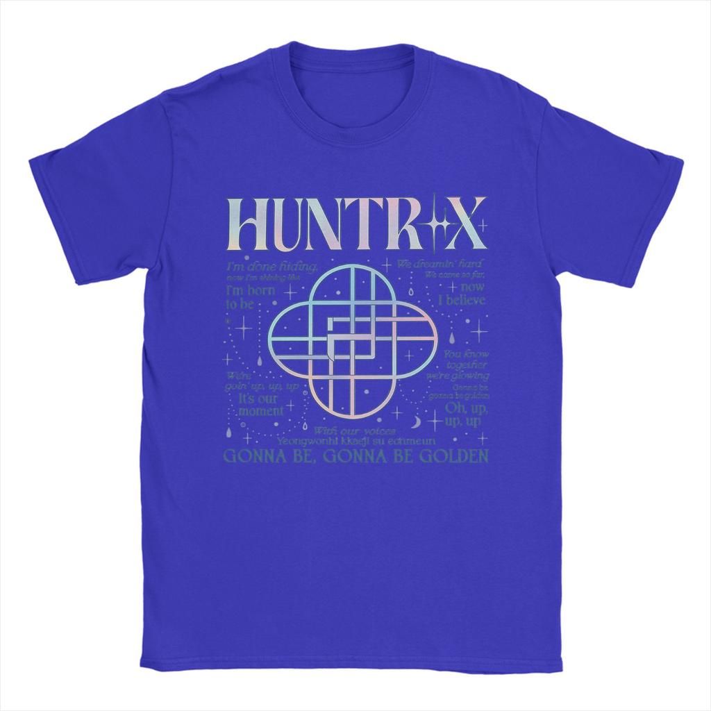Men's T-Shirts Huntrix Logo Kpop Demon Hunters Awesome Cotton Tee Shirt Short Sleeve  T Shirt Round Collar Tops Birthday Gift
