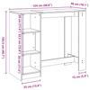 Bar Table with Shelf Rustic Wood Look 124 X 46 X 103.5 Cm Engineered Wood
