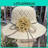 French Daisy Breathable Sun Hat With Large Brim For Beach Vacation Summer Wear