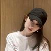 Men's and women's soft top solid color cap star ins show face small casual versatile trendy black baseball cap