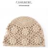 100% Pure Cashmere Japanese Retro Crochet Hat - Women's Autumn/Winter Collection