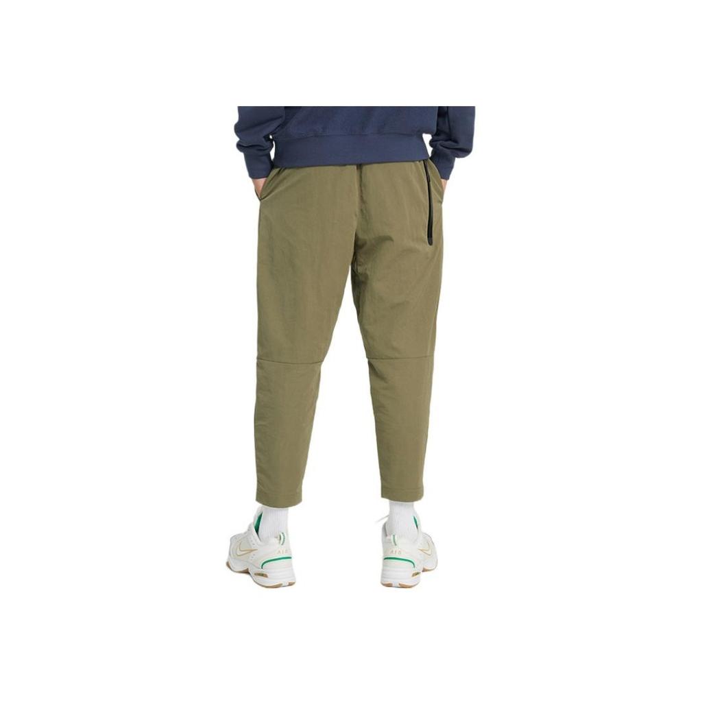 Nike Sportswear Tech Essentials Embroidered Logo Drawstring Casual Pants Men Bottoms Olive-Green DQ4344-222