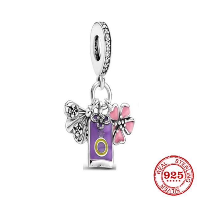 New Firefly Sandwich Mandala Rainbow Wineglass Fit Silverfasion Original Bracelet Charm Bead For Women Diy Jewelry