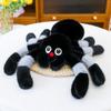 Holloween Decor Spider Stuffed Animal Toy Fluffy Black Crawling Pet Doll  Party Supplies