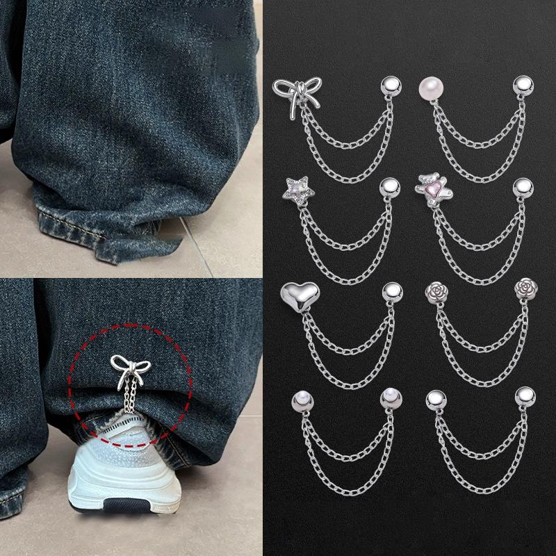 New 2PCS Adjustable Clothes Clips With Butterfly Decorations - Instant Sleeve Shortening, Suitable For Shirts, Dresses, Pants