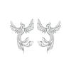 WOSTU 925 Sterling Silber Vintage Drache und Phönix Ohrstecker Paar Unsex Einzigartiger Schmuck Geschenk Für Mutter Tochter Frau