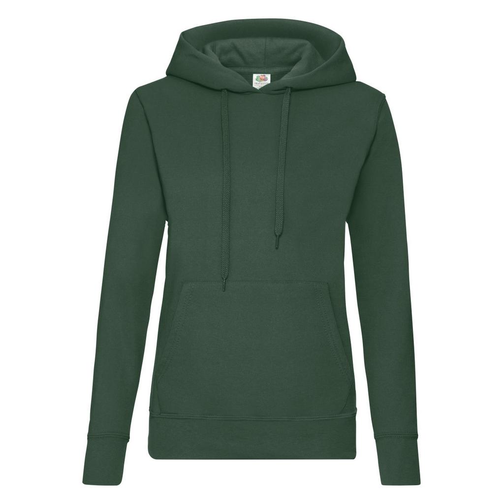 FRUIT OF THE LOOM Ladies Lady Fit Hooded Sweatshirt / Hoodie