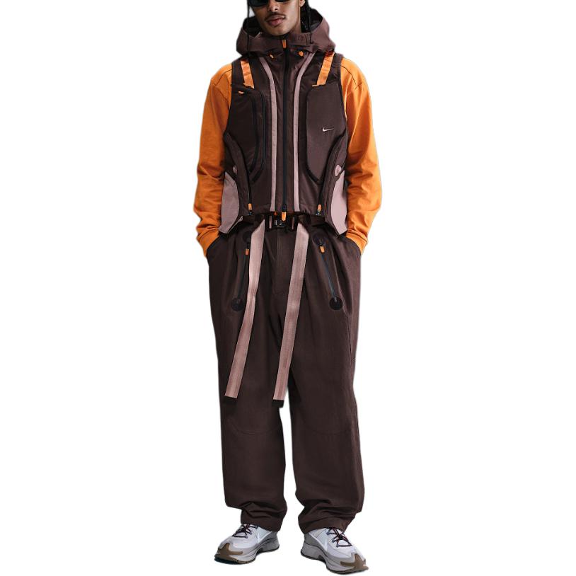 

New Nike ISPA Vest Unisex Earth Tone/Smokey Mauve Red/Imperial Color HF6403-227 M