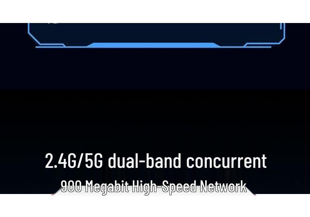 Driver-Free 5G Dual-Band WiFi 6 USB Network Adapter for Desktop Computers