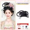 Hanfu Soft Bottom Wig with Tang & Ming Style Hair Bun Headdress for Performance