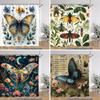 Bohemisk Vintage Fjäril Duschdraperi Botaniskt Blommigt Astrologiskt Insekter Polyestertyg Duschdraperier Badrumsinredning