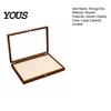 Velvet-lined Jewelry Holder Ring Storage Box, Durable Wood with Compartmentalized Design, Soft Travel Organizer Box Velvet Interior Multi-grid