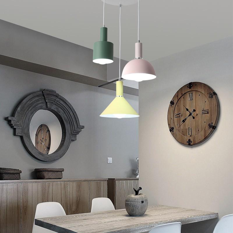 Luminária pendente LED criativa nórdica - Lustre de alumínio estilo europeu para bares e restaurantes