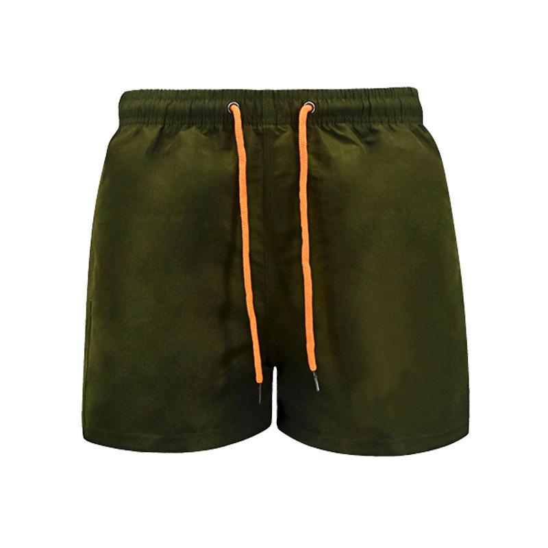 Summer Men's Casual Sports Shorts Solid Color Lace Up Mid Waist Beach Pants Men's Plus Size Shorts Men’s