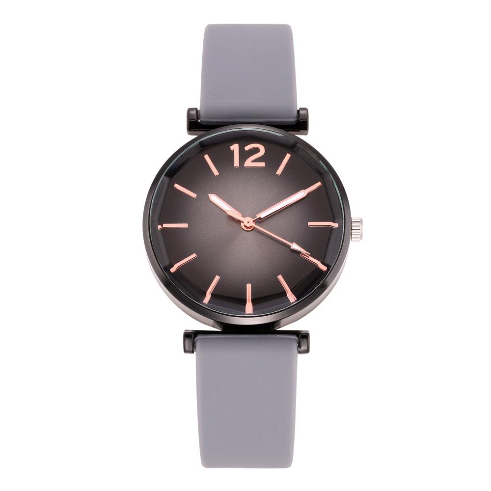 Elegant Rhombus Glass Women s Quartz Wristwatch with Silicone Strap серый