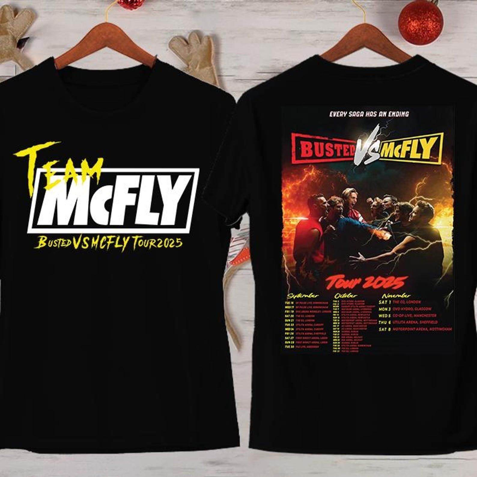 Team Tour 2025 T Shirt Mens Womens Tees Top, Team McFLY Tshirt, Concert Announced Tshirt 4XL
