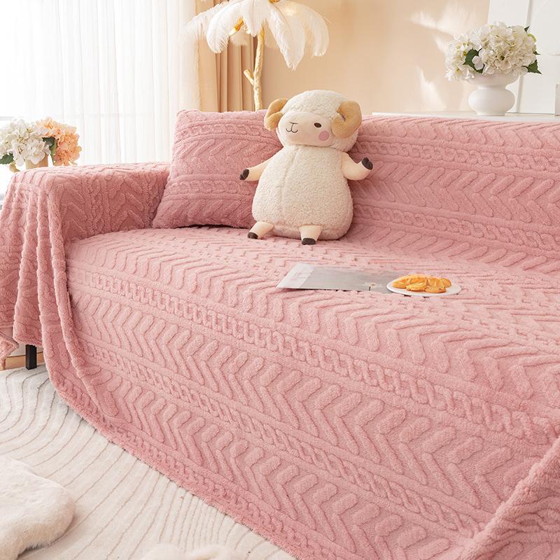 Winter Plush Sofa Towel Anti-Cat Scratch Lazy Sofa Cover Sofa Cushion Four Seasons Universal Sofa Full Cover Cloth