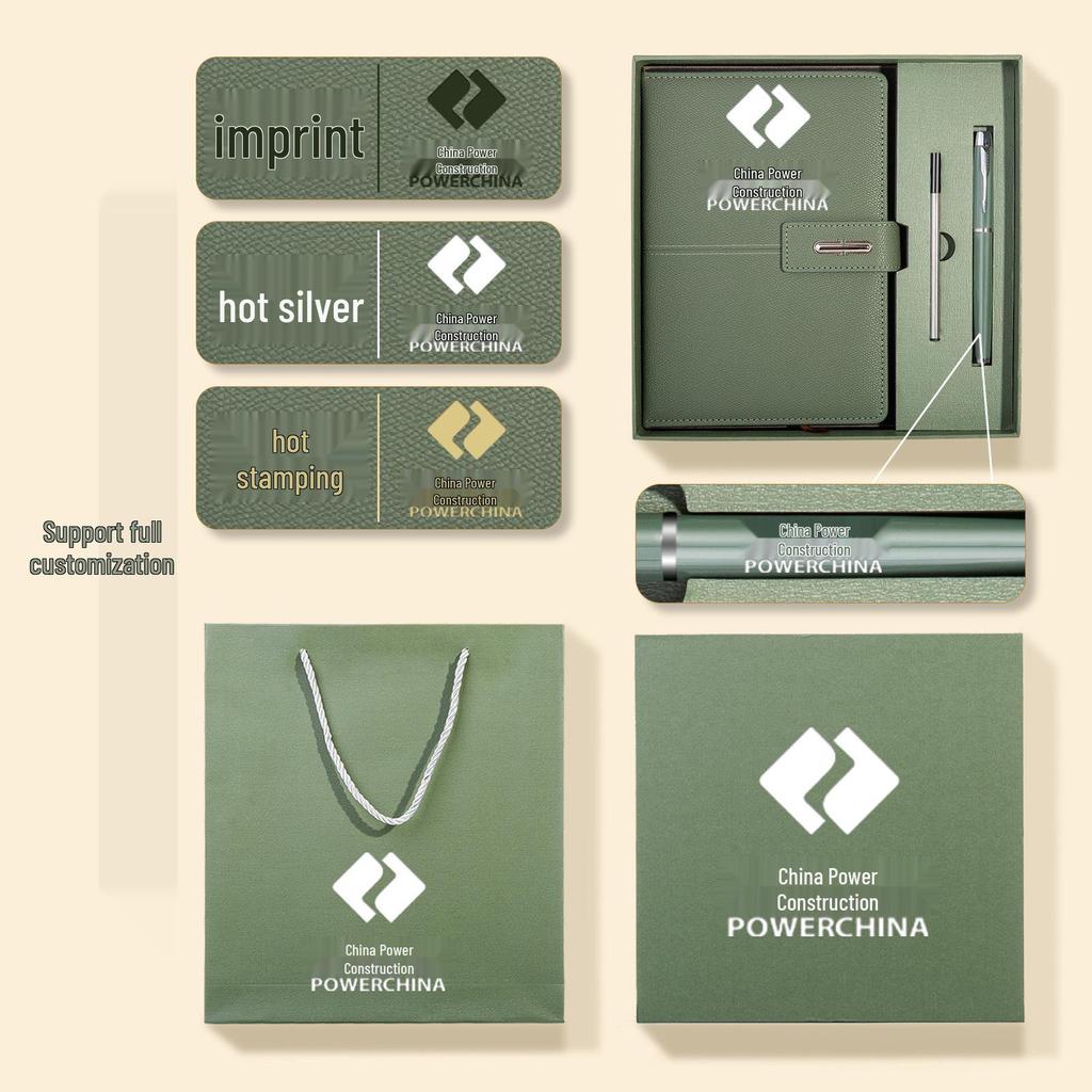 Buckle Business A5 PU Leather Notebook Gift Set with Customizable Logo