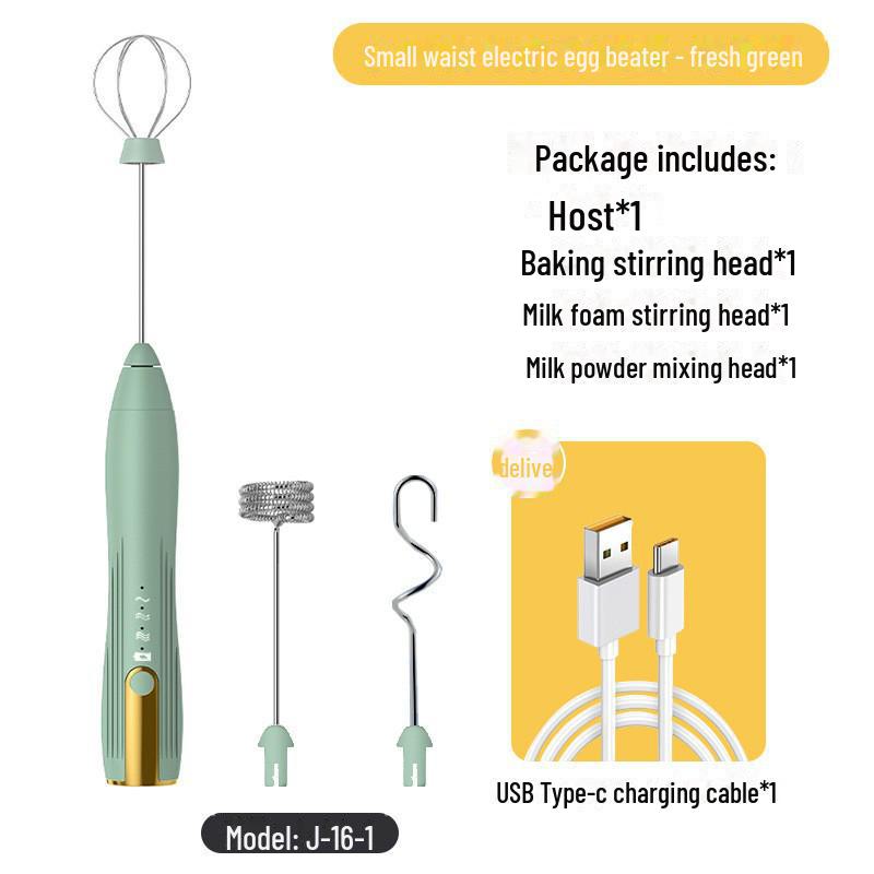 Rechargeable Wireless Handheld Electric Milk Frother and Egg Beater