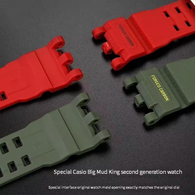 Cinturino per Orologio Per G-SHOCK Casio Uomo Seconda Generazione Big Mud King Modificato GWG2000 GWG-2000 GWG-2040 Cinghie in Gomma Resina