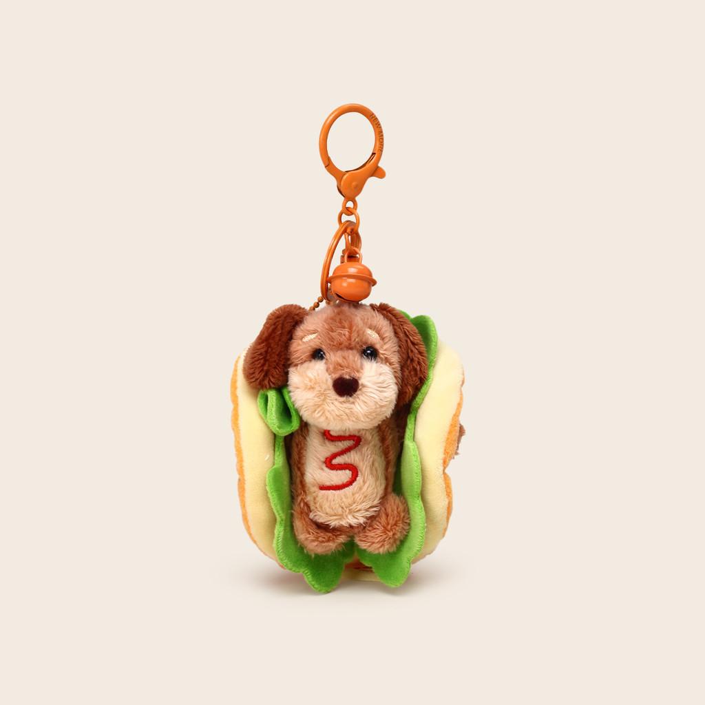 Hot Dog Dog Keychain Plush Accessory With Soft Material For Kids And Teens