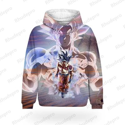 DragonBallZ Hoodie Kinder 3D Hoodie Mode Hoodie Lange Mouw Ronde Hals Casual Animatie Super Saiya Goku Hoodie
