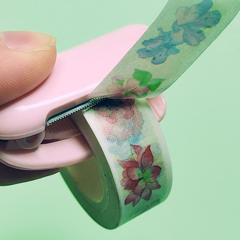 Macaron Color Mini Tape Cutter, Portable Washi Tape Dispenser & Cutter with Stainless Blade (48mm)