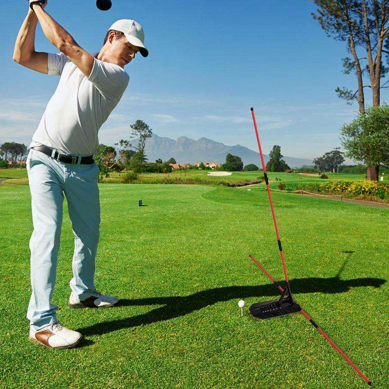 Golf Alignment Stick Holder Golf Swing Alignment Rod Swing Practice Plate Trainer Swing Angle Adjustment Posture Correction Aid
