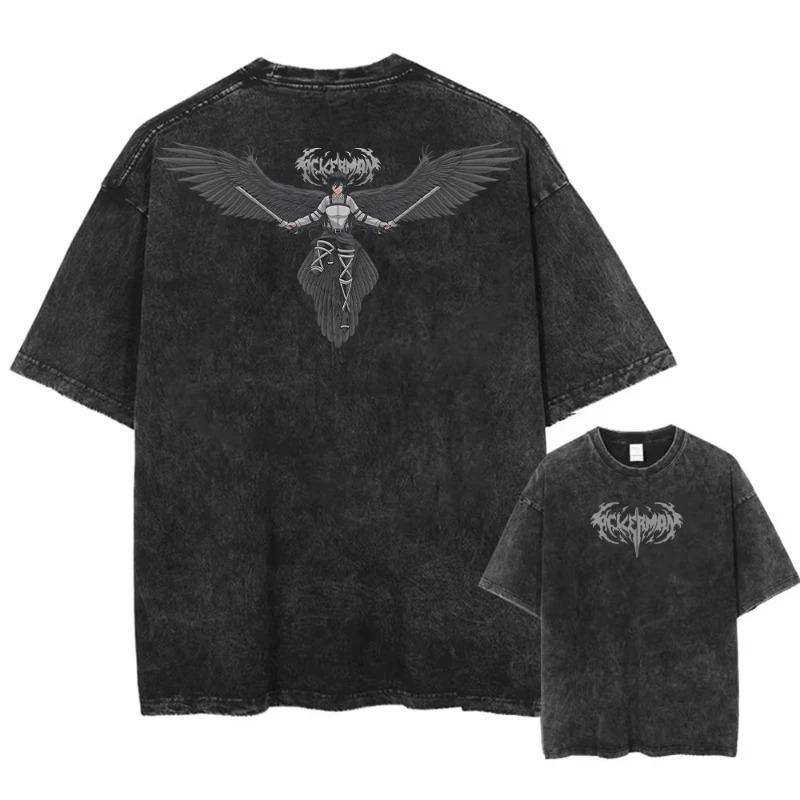 Ellen S Attack Jaeger Washed Giant Cotton Men S Vintage Printed Short Sleeve Crew Neck M