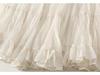 Summer Midi Flare High-Waist Mesh A-Line Pleated Skirt 9361