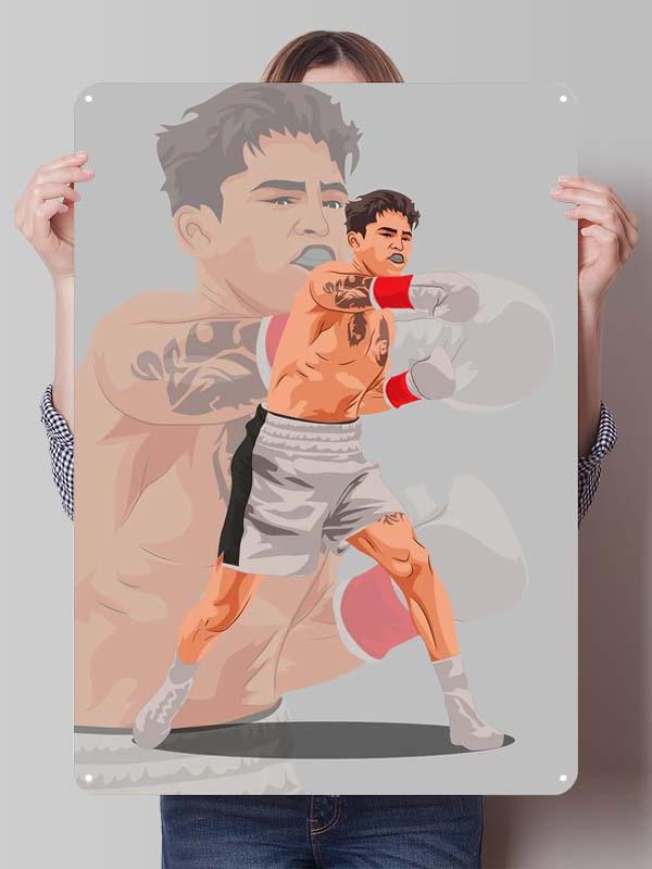 Ryan Garcia Boxer Metal Signs Aesthetic Room Decor Men Custom Boxing Poster Tin Plates for Man Cave Wall Art Vintage Metal Plate
