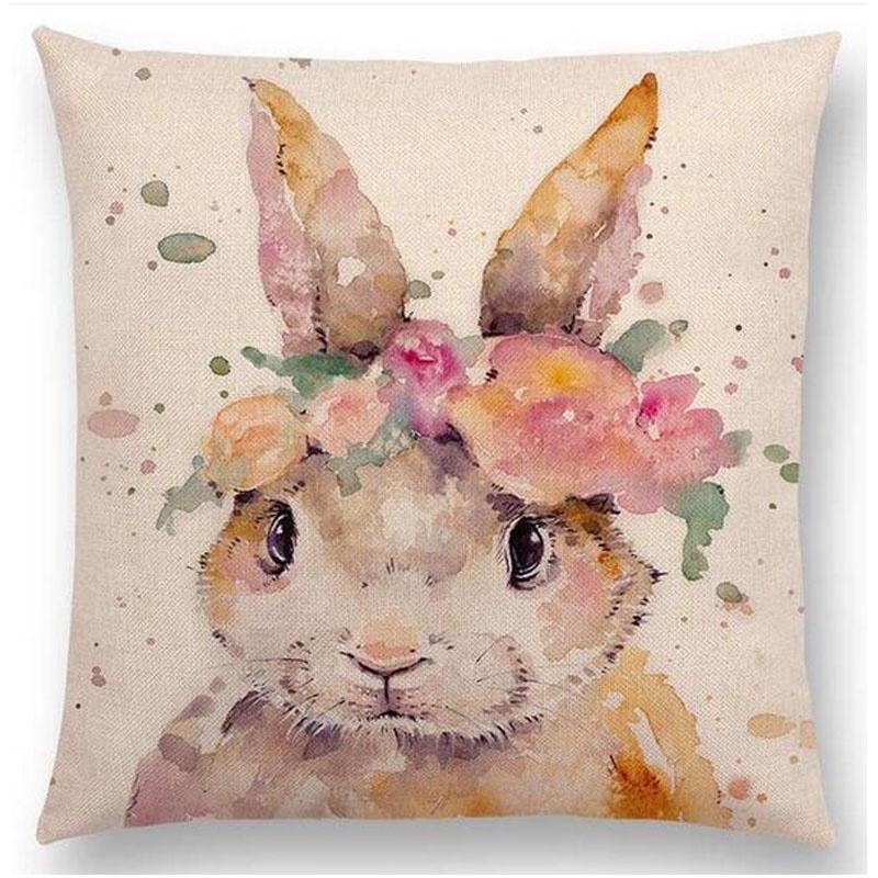 Exquisite Watercolor Lion Flowers Butterfly Lane Bird Wren Cushion Cover Ideal For Stylish Homes