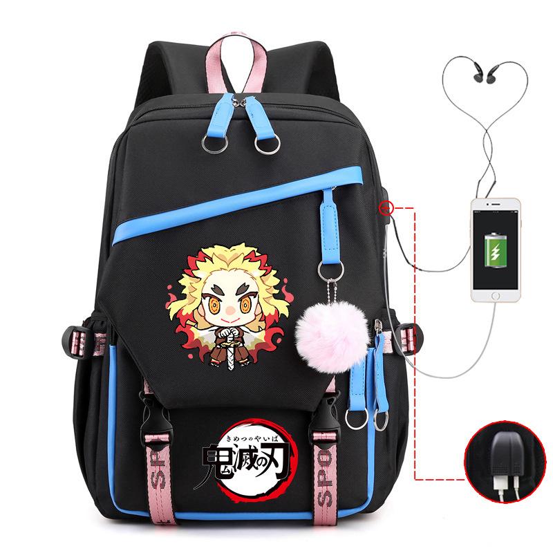 Kimetsu no yaiba ghost column peripheral printing schoolbag junior high school student high school multi-functional schoolbag