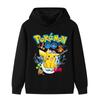 Bluza z kapturem Pokemon Pikachu z zabawnym nadrukiem, Ciepła, miękka bluza z długim rękawem dla dzieci na jesień i zimę, Unisex, casualowa bluza