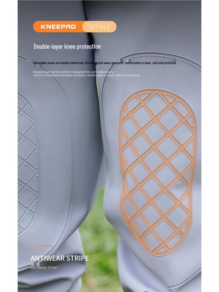 Shark Ultralight Waterproof Wading Pants with Rain Boots for Fishing