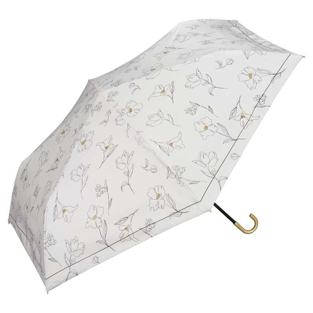 Sun Umbrella Shade Flower Drawing Mini rate UV cut rate Heat shielding For both sunny and rainy Folding umbrella 55cm ribs Commuting to work or school