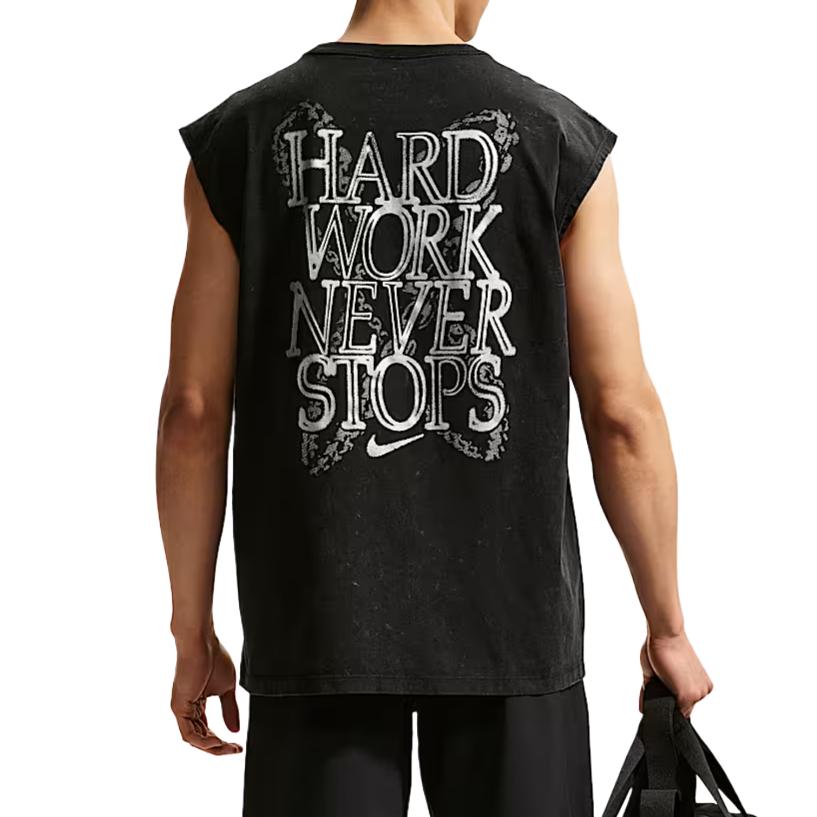 Nike Tank Tops Men's Black Crew Neck Moderate Sleeveless IH1976-010