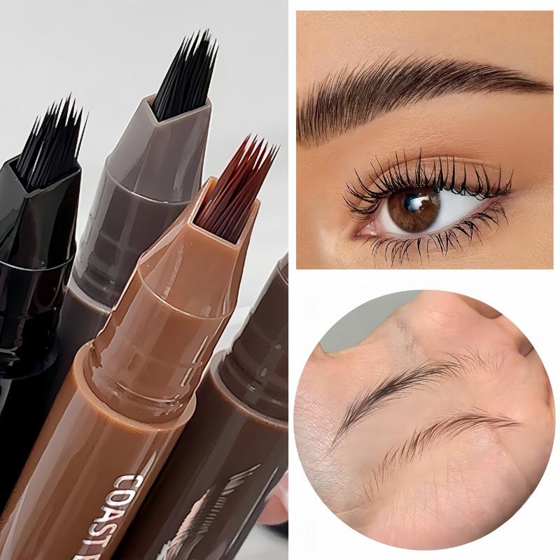 1PC double-effect fast eyebrow pencil: unique hair design, can shape a clear and realistic eyebrow shape, waterproof